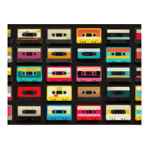 Retro Cassette Tape Pattern – Vintage Music 