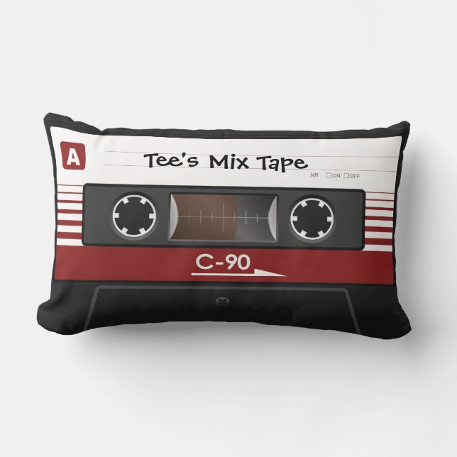 Retro Cassette Tape Pillow (Front)
