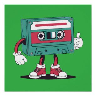 Retro cassette tape. poster