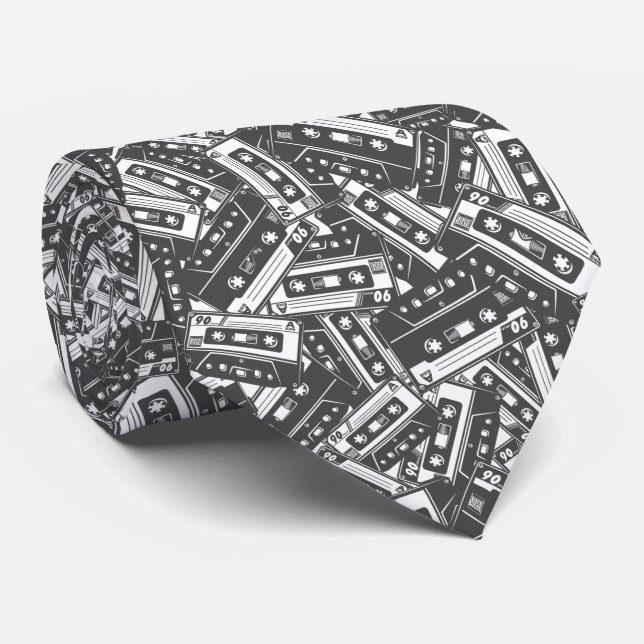 Retro Cassette Tape Tie (Rolled)