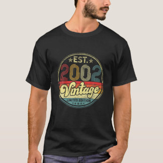 Retro Cassette Tape Vintage 2002 20Th Birthday 20 T-Shirt