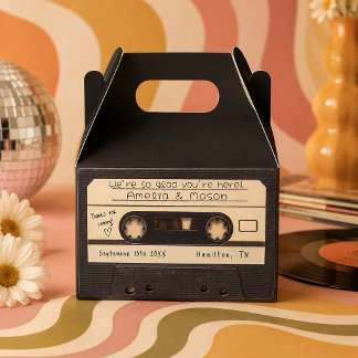Retro Cassette Tape Wedding Favour Box