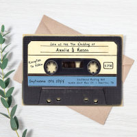 Retro Cassette Tape Wedding Invitation
