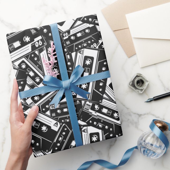 Retro Cassette Tape Wrapping Paper (Gifting)