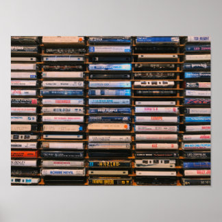 Retro Cassette Tapes Poster