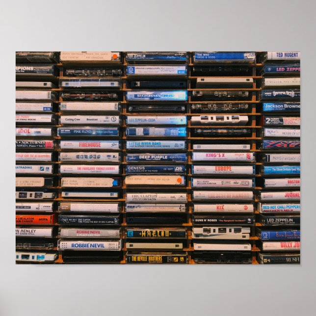 Retro Cassette Tapes Poster (Front)
