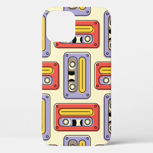 Retro cassette tapes: seamless pattern. Case-Mate iPhone case (Back)