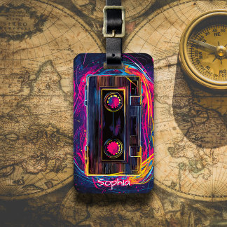 Retro Cassette Vibes Luggage Tag