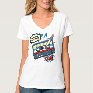 Retro cassette with pencil – Pop-art design with t T-Shirt
