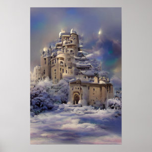 Retro Castle, Vintage Castle, Mediaeval Castle Pos Poster