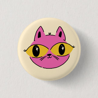 Retro Cat 3 Cm Round Badge