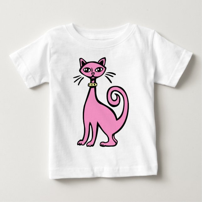 Retro Cat - Baby (F&B designs) - Customised Baby T-Shirt (Front)