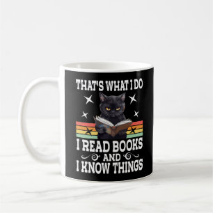 Retro Cat Books The Reader Halloween Reading Gift Coffee Mug