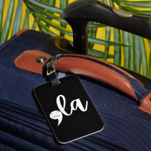 Retro Cat Comma La Kamala Harris 2024 Election Luggage Tag