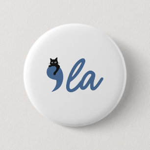 Retro Cat Comma La Kamala Harris For President 202 6 Cm Round Badge