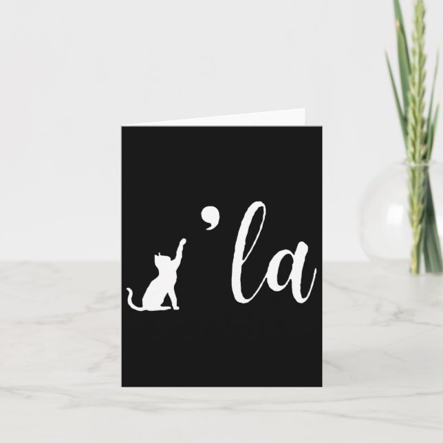 Retro Cat Comma La Kamala Harris For President 202 Card (Front)