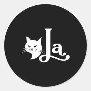 Retro Cat Comma La Kamala Harris For President 202 Classic Round Sticker