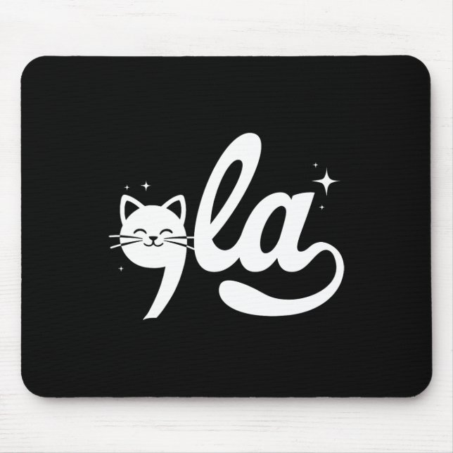 Retro Cat Comma La Kamala Harris For President 202 Mouse Pad (Front)