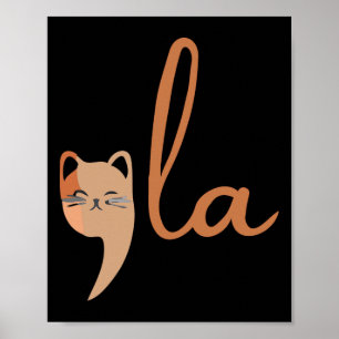 Retro Cat Comma La Kamala Harris For President 202 Poster