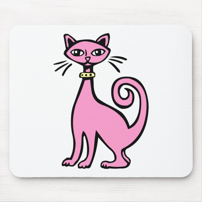 Retro Cat - Customised Mouse Pad (Front)