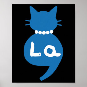 Retro Cat Cute Shoes Comma La Kamala Harris 2024 1 Poster