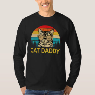 Retro Cat Daddy Father Day Cat T-Shirt