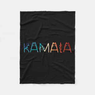Retro Cat Lettering Positive Funny  Fleece Blanket