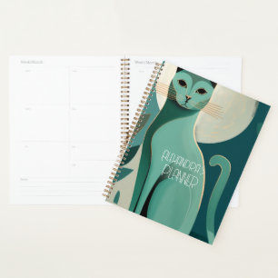 Retro Cat Lover's Planner with Customizable Name