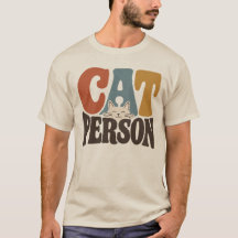 Retro Cat Person Typography Cat Lover