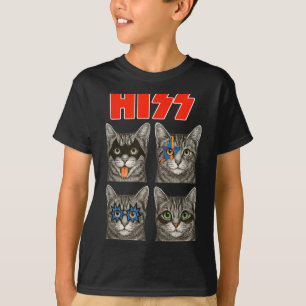 Retro Cat Rock Music Concert Illustration T-Shirt
