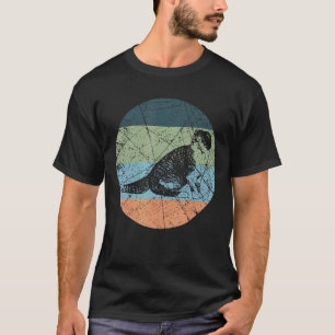 Retro Cat Silhouette Vintage Scottish Fold Cat T-Shirt