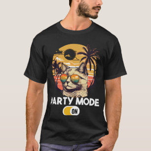 Retro Cat Vintage Sunset 80s 90s Sunglasses Partym T-Shirt