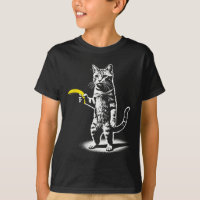 Retro Cat With Banana Meme Men Women Kids Novelty 