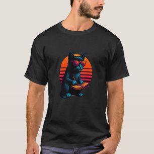 Retro Cat With Text Marketing Skills Copywriter T-Shirt