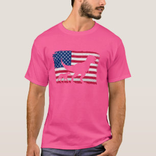 Retro Catahoula Leopard Dog 4th of July US America T-Shirt