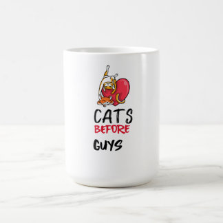 Retro Cats Before Guys Funny Cat Quote Tee Coffee Mug