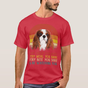 Retro Cavalier King Charles Spaniel Every Snack Yo T-Shirt