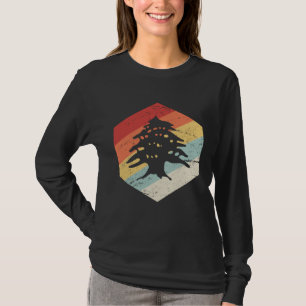 Retro Cedar  Lebanese Pride Beirut & Tripoli Leban T-Shirt
