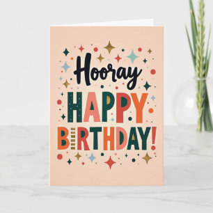 Retro Celebration Birthday Card