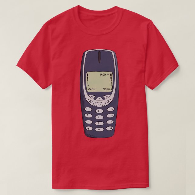 Retro Cell Phone T-Shirt (Design Front)