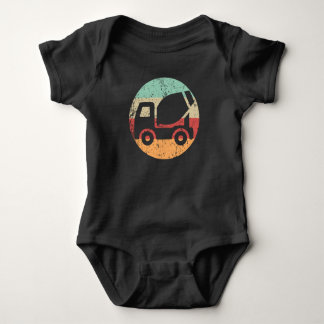 Retro Cement Truck Vintage Style Cement Truck Driv Baby Bodysuit
