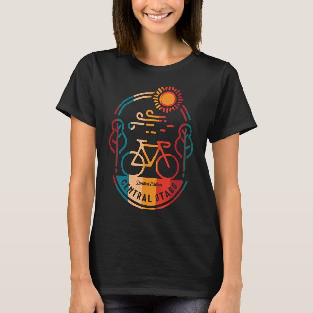 Retro Central Otago Bike Trail  T-Shirt (Front)