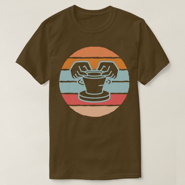 Retro Ceramic Kiln Pottery T-Shirt (Design Front)