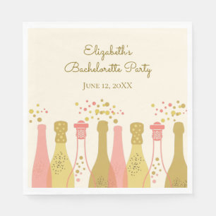 Retro Champagne Glam 1960s Bachelorette Party Napkin