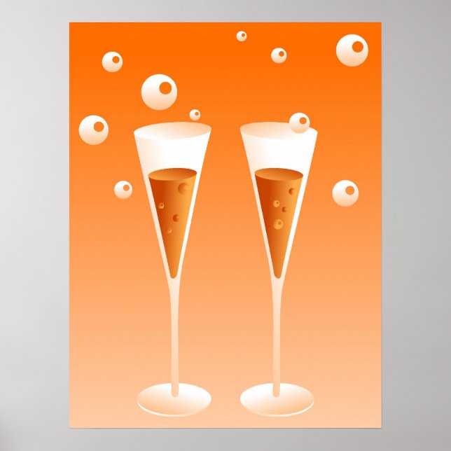Retro Champagne Poster (Front)