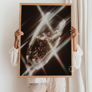Retro Champagne Sparkling Poster – Vintage Celebra