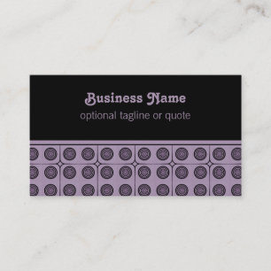 Retro Charm Circles Business Card, Lavender Card