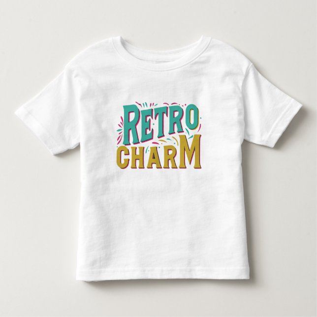 Retro Charm multi Colour design T-Shirt  (Front)