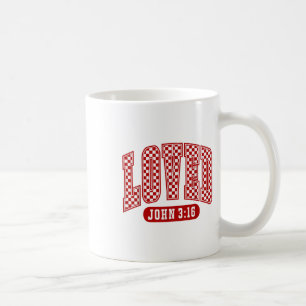 Retro Checked Christian Valentines Loved 3_16 _1 Coffee Mug
