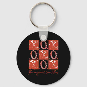 Retro Checked Valentine Xoxo The Original Love Let Key Ring